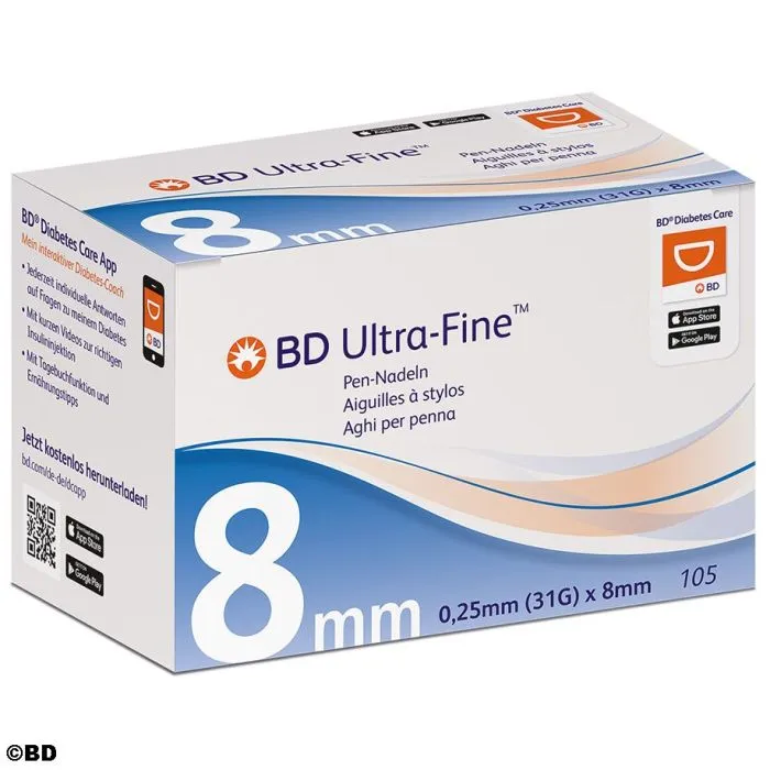 BD Ultra-Fine Pen-Nadeln 8mm 31G